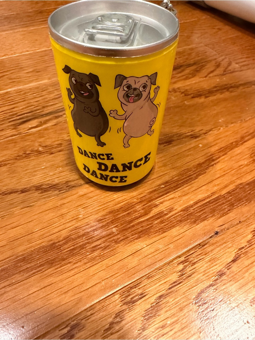 Silver Soda Can Keychain Accessory with wipes